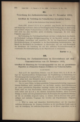 Verordnungsblatt des K.K. Justizministeriums 19031130 Seite: 2