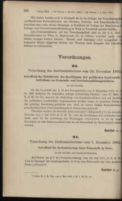 Verordnungsblatt des K.K. Justizministeriums 19031219 Seite: 20