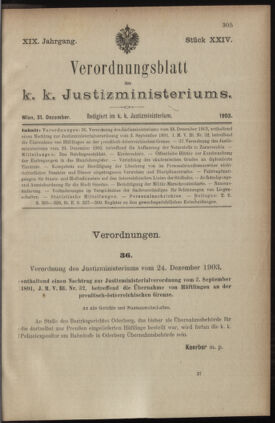 Verordnungsblatt des K.K. Justizministeriums