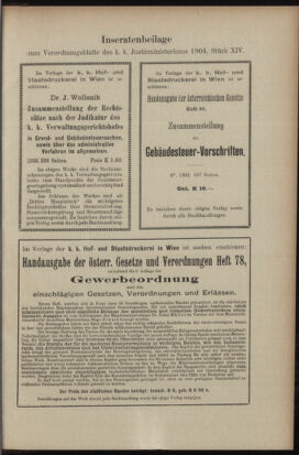 Verordnungsblatt des K.K. Justizministeriums 19040729 Seite: 15