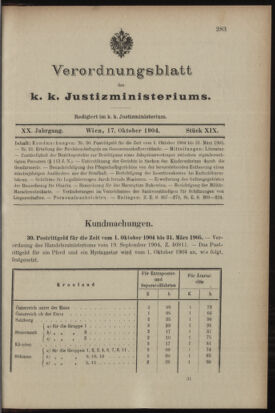 Verordnungsblatt des K.K. Justizministeriums