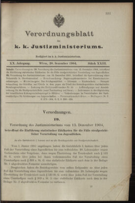 Verordnungsblatt des K.K. Justizministeriums