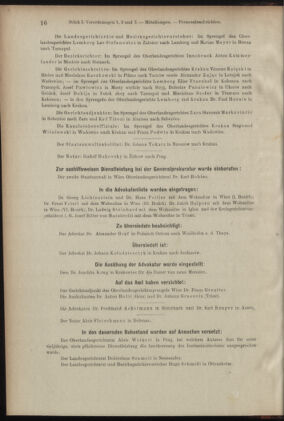 Verordnungsblatt des K.K. Justizministeriums 19050114 Seite: 16