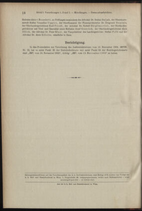 Verordnungsblatt des K.K. Justizministeriums 19050114 Seite: 18