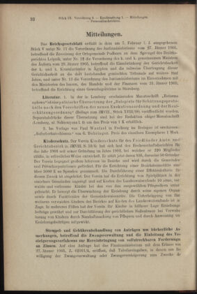 Verordnungsblatt des K.K. Justizministeriums 19050216 Seite: 2