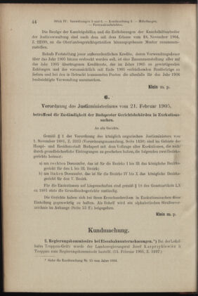 Verordnungsblatt des K.K. Justizministeriums 19050301 Seite: 2