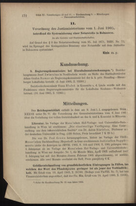 Verordnungsblatt des K.K. Justizministeriums 19050616 Seite: 4