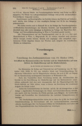 Verordnungsblatt des K.K. Justizministeriums 19051031 Seite: 2