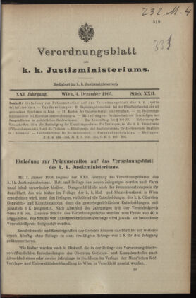 Verordnungsblatt des K.K. Justizministeriums