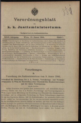 Verordnungsblatt des K.K. Justizministeriums