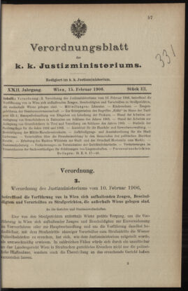 Verordnungsblatt des K.K. Justizministeriums