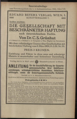 Verordnungsblatt des K.K. Justizministeriums 19060714 Seite: 31