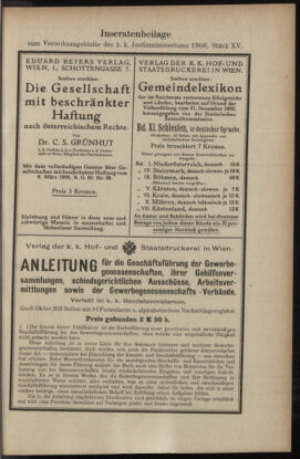 Verordnungsblatt des K.K. Justizministeriums 19060820 Seite: 11