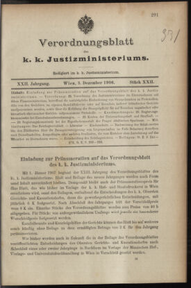 Verordnungsblatt des K.K. Justizministeriums