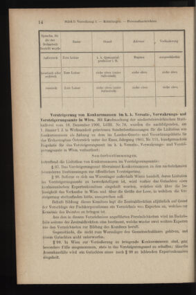 Verordnungsblatt des K.K. Justizministeriums 19070111 Seite: 14