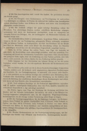 Verordnungsblatt des K.K. Justizministeriums 19070111 Seite: 15