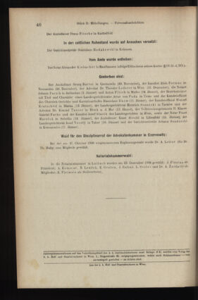 Verordnungsblatt des K.K. Justizministeriums 19070131 Seite: 20