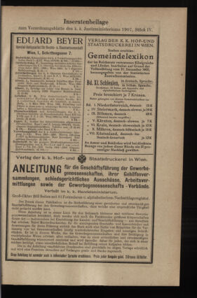 Verordnungsblatt des K.K. Justizministeriums 19070219 Seite: 7