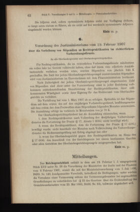 Verordnungsblatt des K.K. Justizministeriums 19070222 Seite: 2