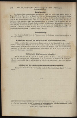 Verordnungsblatt des K.K. Justizministeriums 19070601 Seite: 16