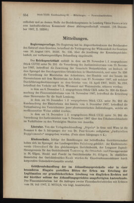 Verordnungsblatt des K.K. Justizministeriums 19071218 Seite: 2