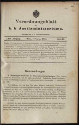 Verordnungsblatt des K.K. Justizministeriums