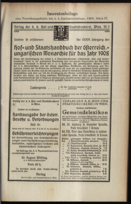 Verordnungsblatt des K.K. Justizministeriums 19080220 Seite: 15