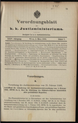 Verordnungsblatt des K.K. Justizministeriums