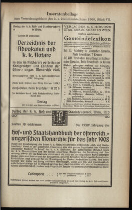 Verordnungsblatt des K.K. Justizministeriums 19080331 Seite: 15