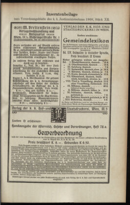 Verordnungsblatt des K.K. Justizministeriums 19080619 Seite: 15