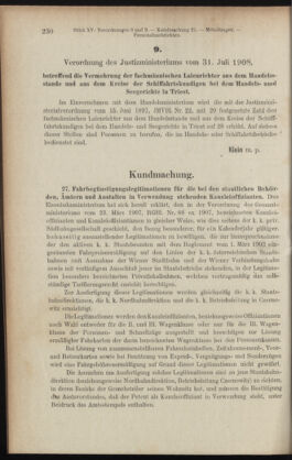 Verordnungsblatt des K.K. Justizministeriums 19080808 Seite: 2