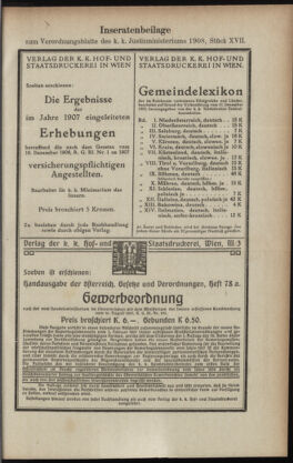 Verordnungsblatt des K.K. Justizministeriums 19080917 Seite: 15