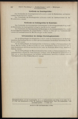 Verordnungsblatt des K.K. Justizministeriums 19090115 Seite: 24