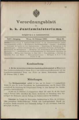 Verordnungsblatt des K.K. Justizministeriums