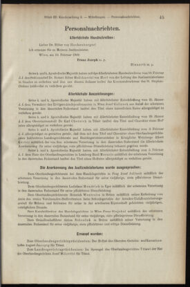 Verordnungsblatt des K.K. Justizministeriums 19090216 Seite: 7