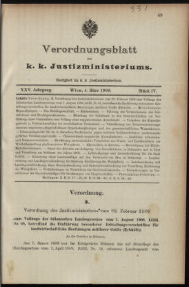 Verordnungsblatt des K.K. Justizministeriums