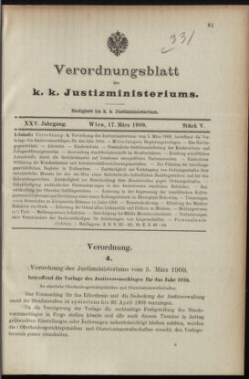 Verordnungsblatt des K.K. Justizministeriums