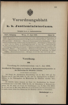 Verordnungsblatt des K.K. Justizministeriums