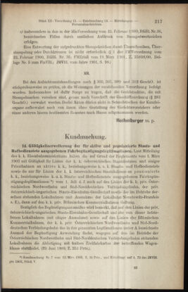 Verordnungsblatt des K.K. Justizministeriums 19090703 Seite: 17