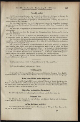 Verordnungsblatt des K.K. Justizministeriums 19090710 Seite: 19