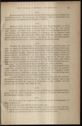 Verordnungsblatt des K.K. Justizministeriums 19100119 Seite: 65