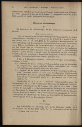 Verordnungsblatt des K.K. Justizministeriums 19100119 Seite: 72