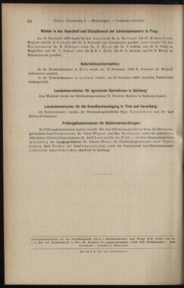 Verordnungsblatt des K.K. Justizministeriums 19100119 Seite: 90