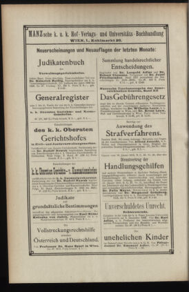 Verordnungsblatt des K.K. Justizministeriums 19100317 Seite: 20