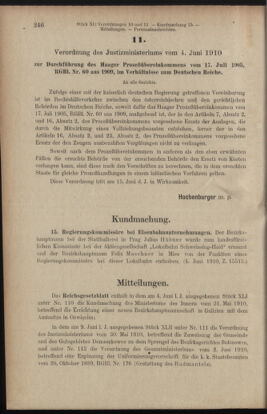 Verordnungsblatt des K.K. Justizministeriums 19100611 Seite: 2