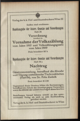 Verordnungsblatt des K.K. Justizministeriums 19101119 Seite: 15