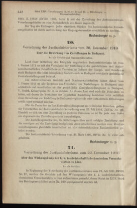 Verordnungsblatt des K.K. Justizministeriums 19101231 Seite: 2