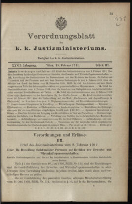 Verordnungsblatt des K.K. Justizministeriums