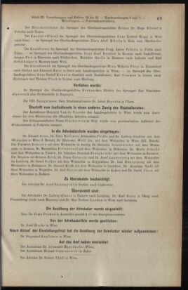 Verordnungsblatt des K.K. Justizministeriums 19110215 Seite: 15