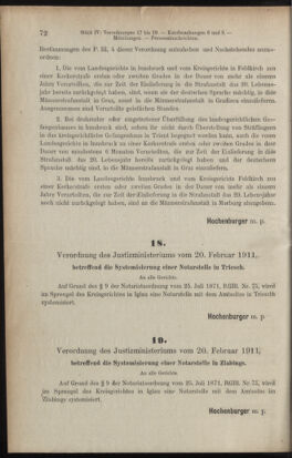 Verordnungsblatt des K.K. Justizministeriums 19110301 Seite: 2